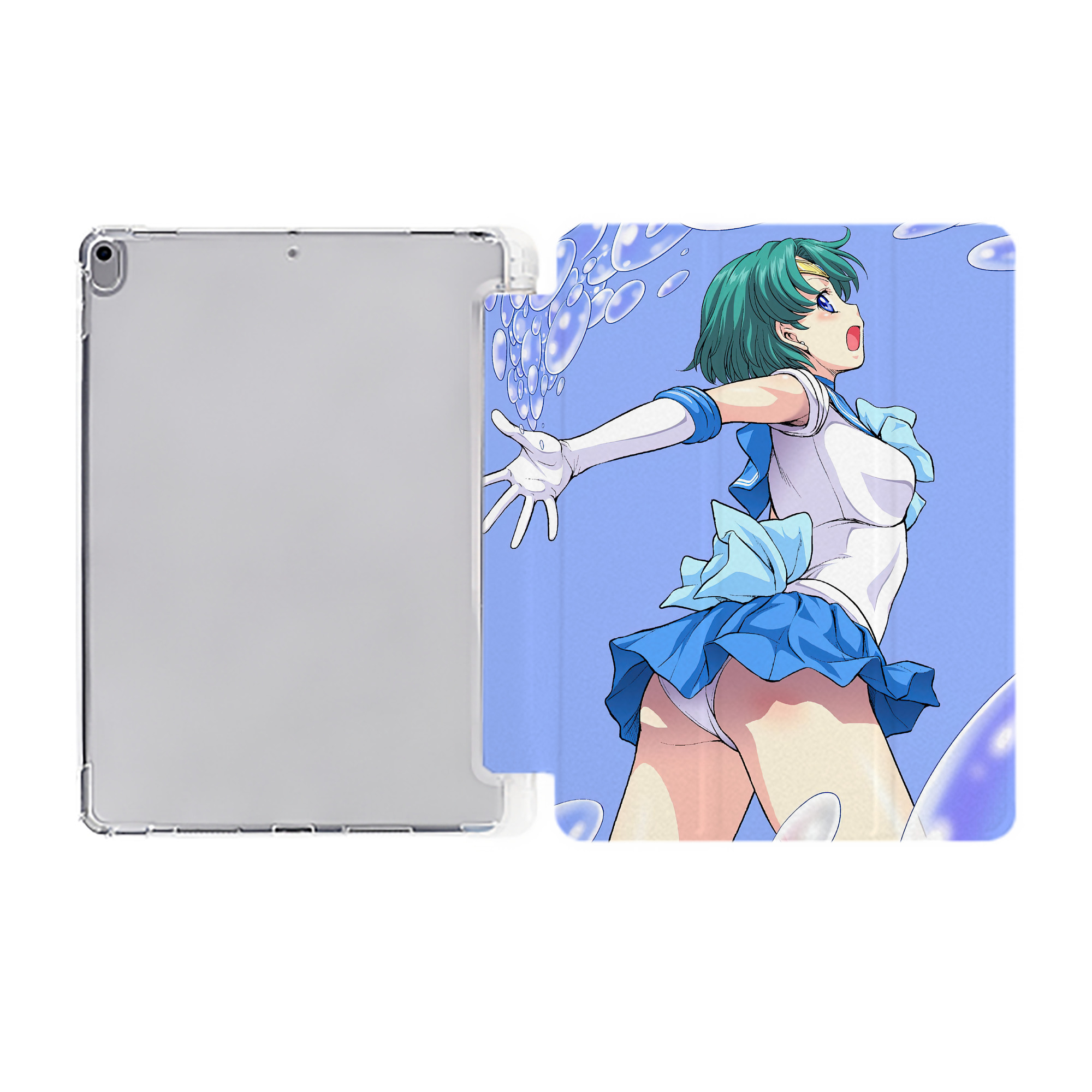 （画像用） 美少女戦士セーラームーン Sailor Moon IPad ケース ペン収納付き 三つ折りスタンド PUレザー×シリコン 対応機種9.5/10.5/10.9インチ